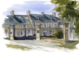 aquarelliste-maison-villa-Marc Van Enis