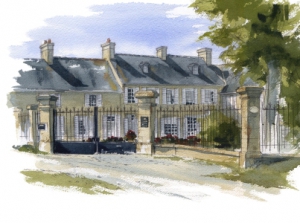 Aquarelle-Manoir en Normandie (Page A Propos de Marc Van Enis)
